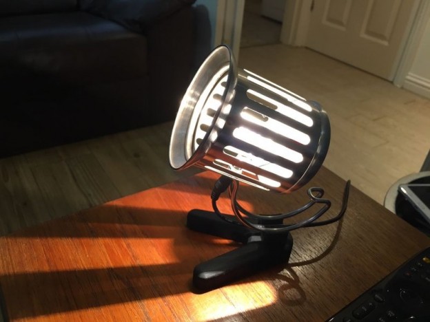 A lamp made from a cafetiere